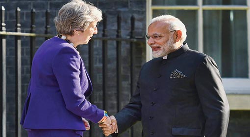 Prime Ministers of India and the UK  hold bilateral talks