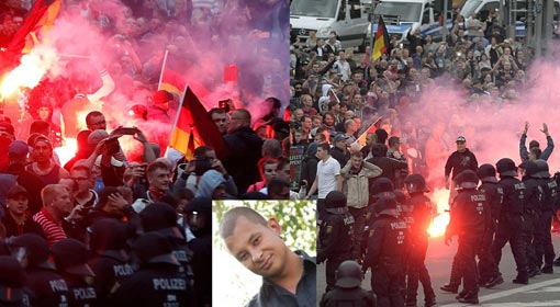 Clashes in Chemnitz, Germany, between locals and the migrants; after migrants kill German youth