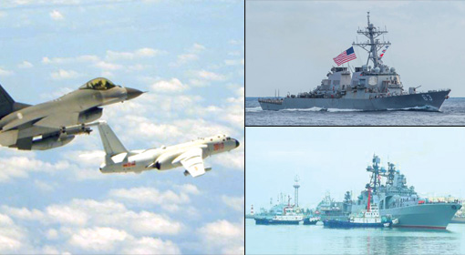 Taiwan launches decoy attack on China aircraft; US destroyers patrol near Taiwan as Russian destroyer arrives at China